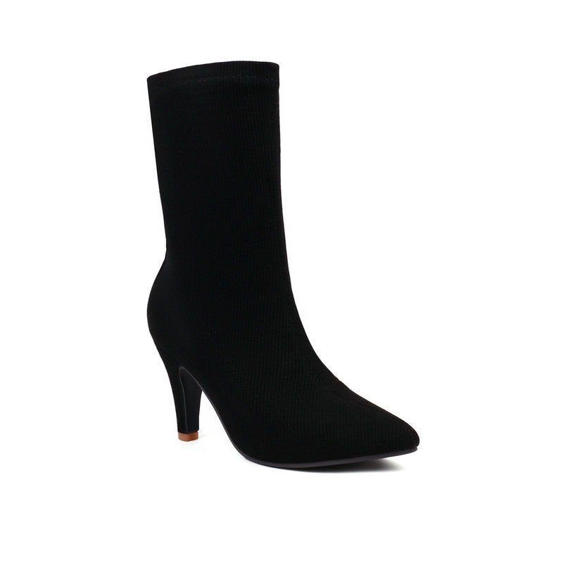 Pointed-toe Stylish Stiletto Heels With A Sophisticated Boot Design For Women