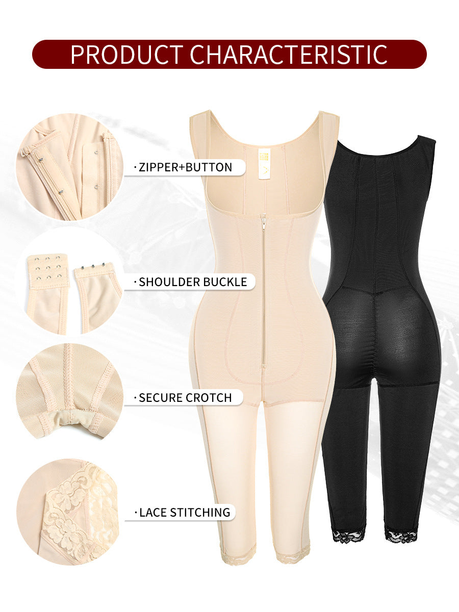 Large Size One Piece High Waist Zipper Abdominal Waist Hip Raise Pants