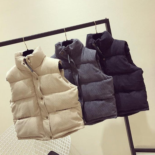 Fashion Leisure Corduroy Vest Women's Short