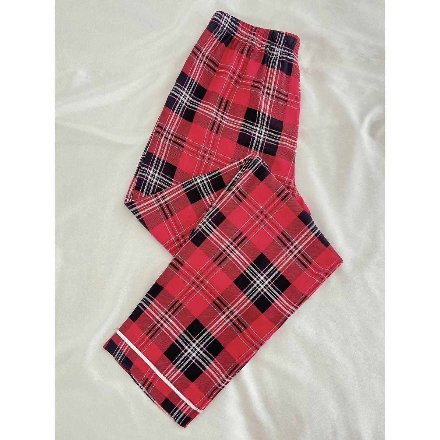 Women's Plaid Artificial Cotton Pajama Pants