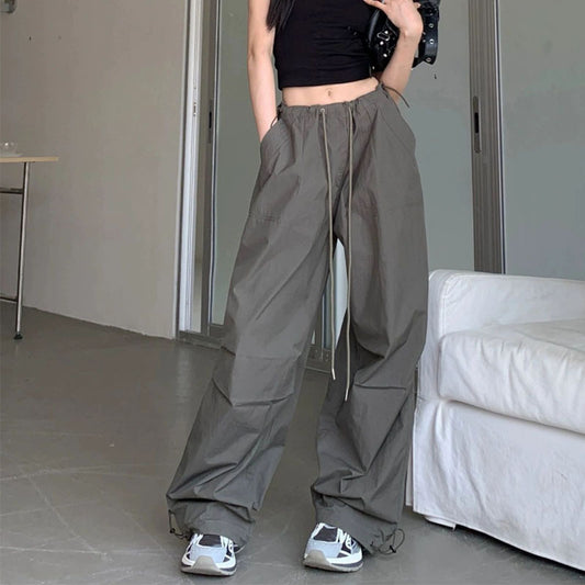 Women's Fashion Simple Pleated Slim-fit Drooping Wide-leg Pants