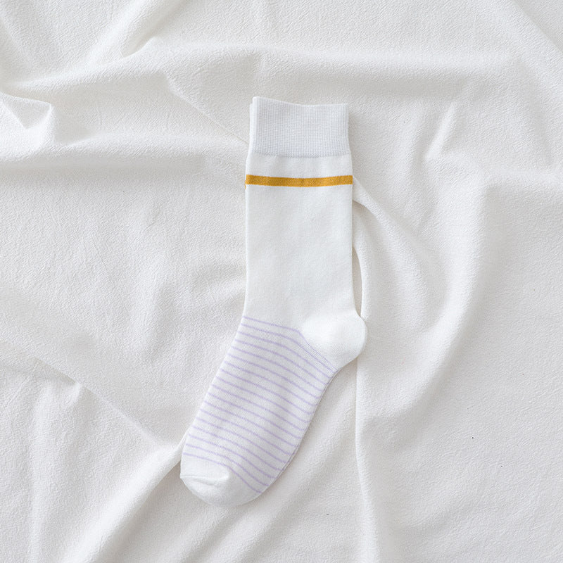 Purple-toned Womens Mid-calf Socks A Lightweight