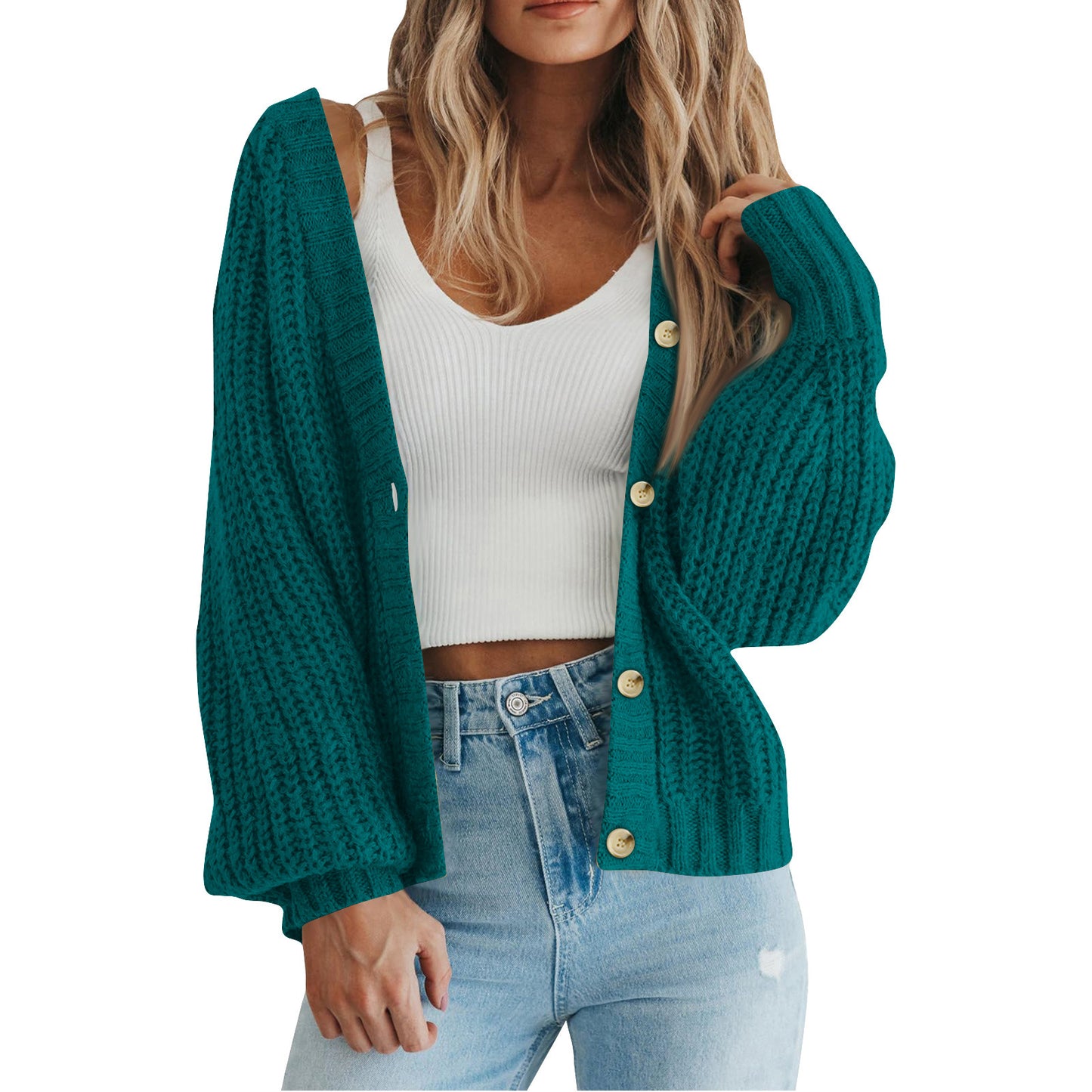 Loose Knitted Coat Women's Clothing