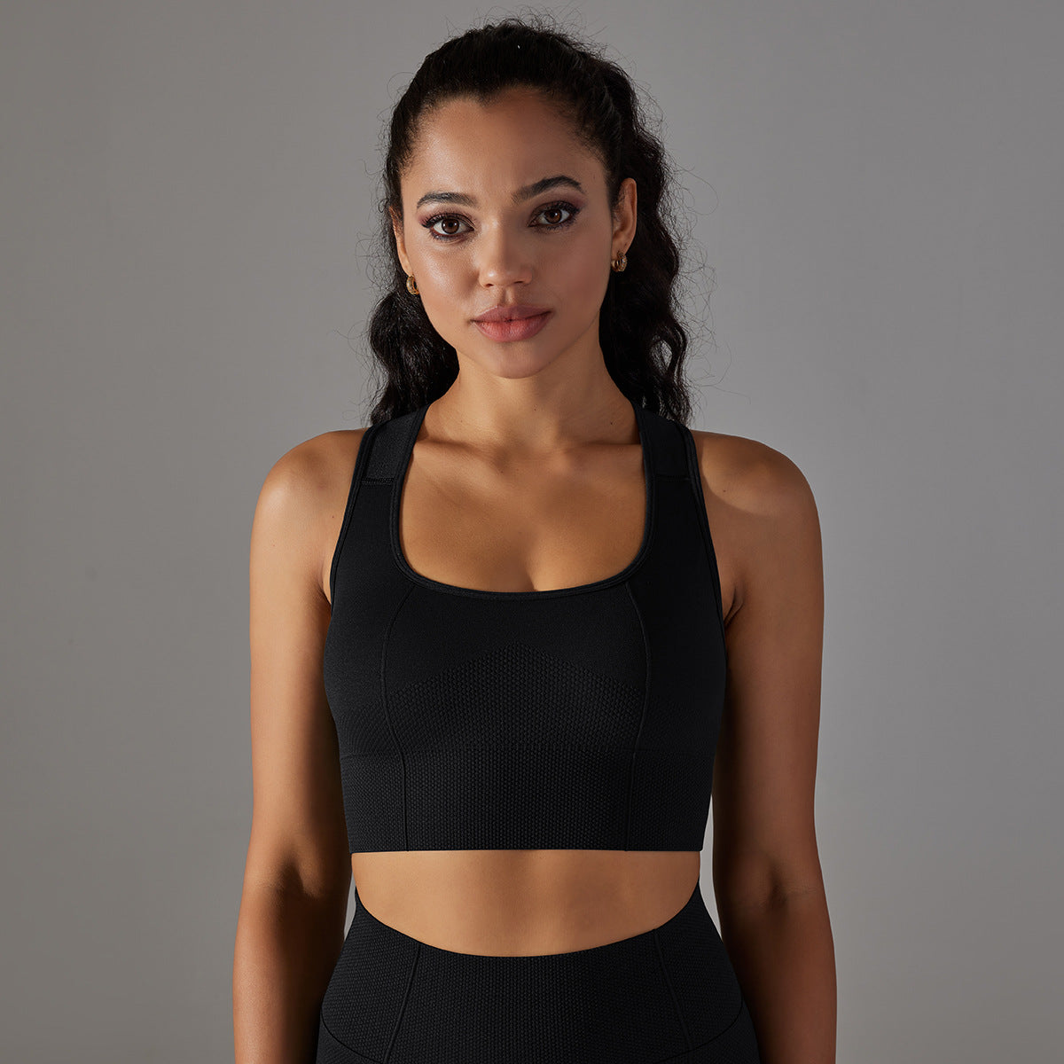 Seamless Knitted Cross Beauty Back Yoga Vest