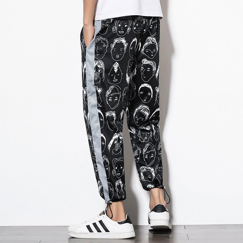 Luminous stripe trousers