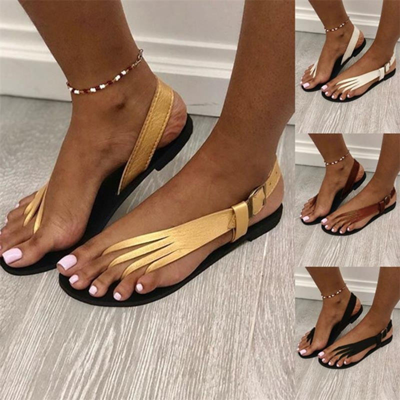 Women's Flip Flops Flat Side Large Size Fashion Sandals