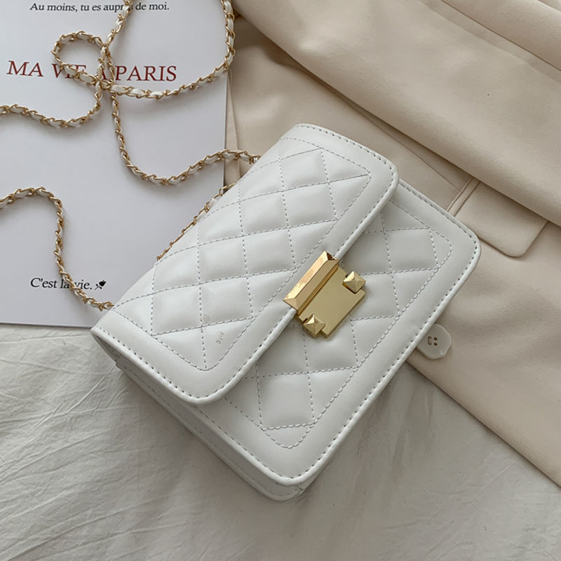 Fashion rhombic chain bag shoulder slung