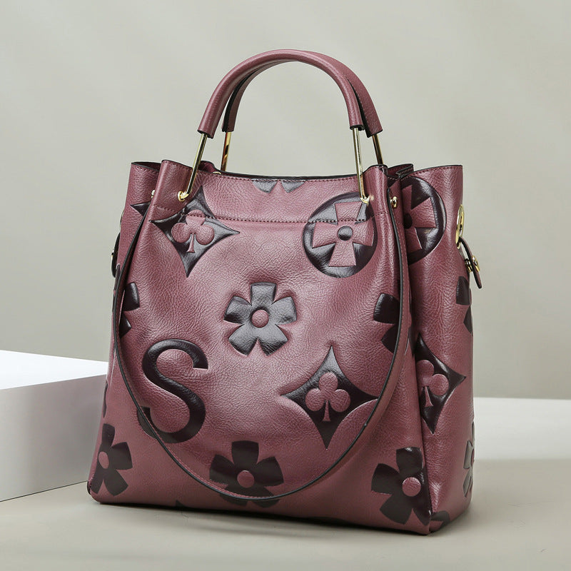 Lady Temperament Large Capacity Vintage Handbag