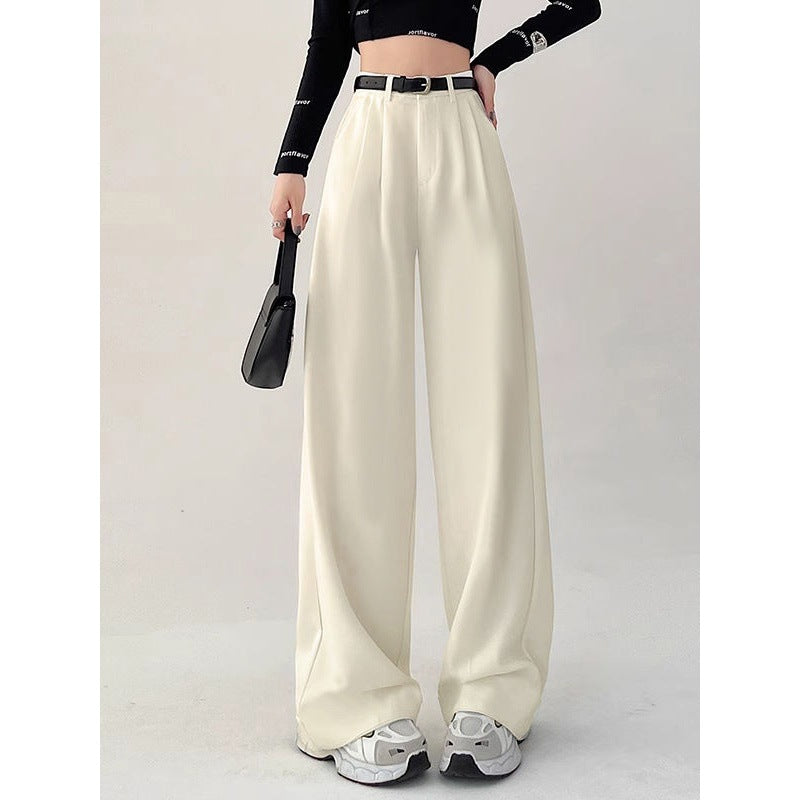 Suit Pants Women's Casual High Waist Loose Wide Legs Trousers