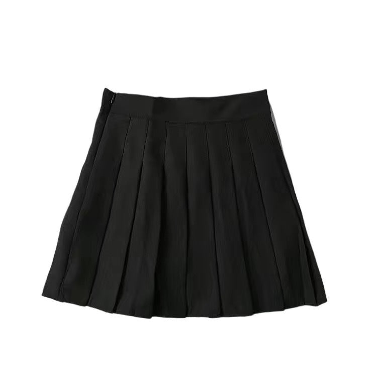 Slimming Two-Piece Set POLO-Neck Shirt And Skirt Combo