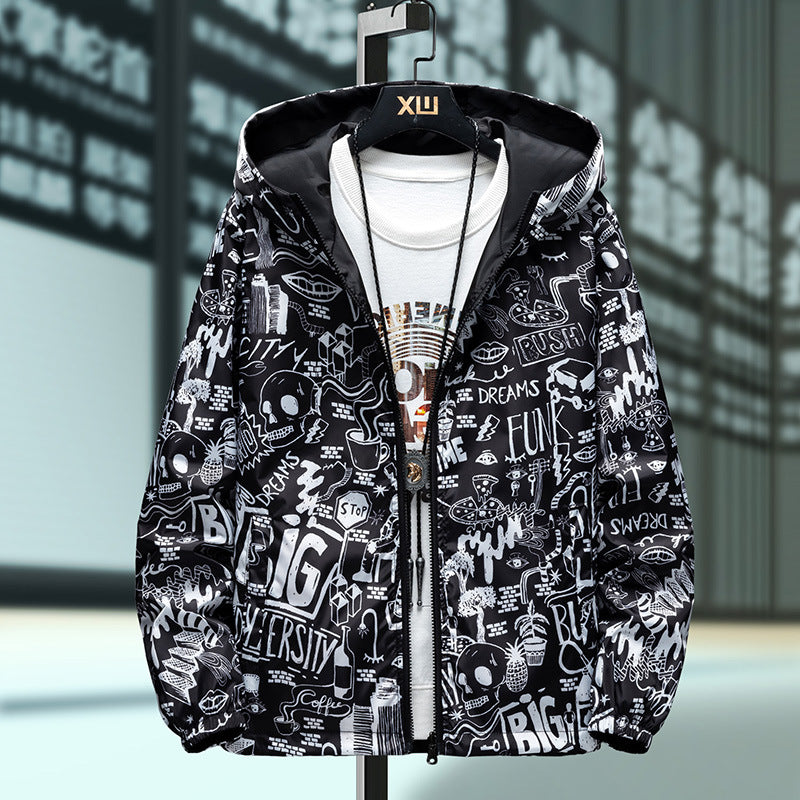 Men's Fashion Casual Loose Reversible Jacket
