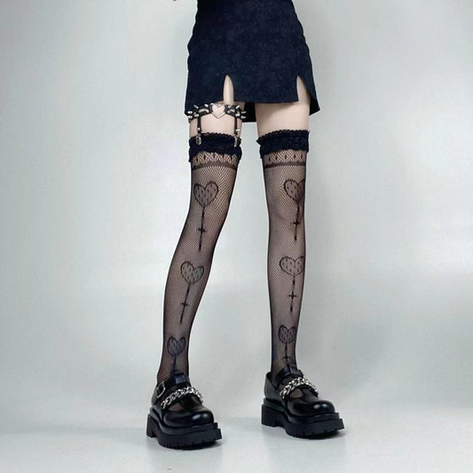 Summer New Cute Over-the-knee  Lace Calf Socks