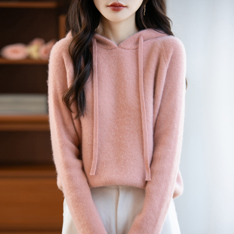 New Women's Hooded Knit Sweater