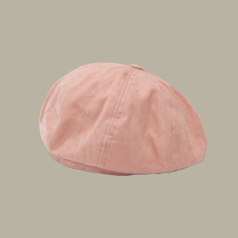 Women's Solid Color British Retro Art Painter Hat