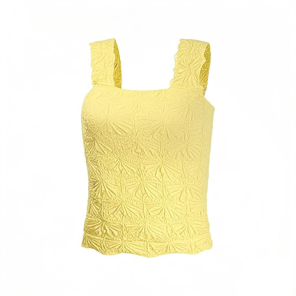 Women's Pleated Figure-flattering Square-neck Camisole