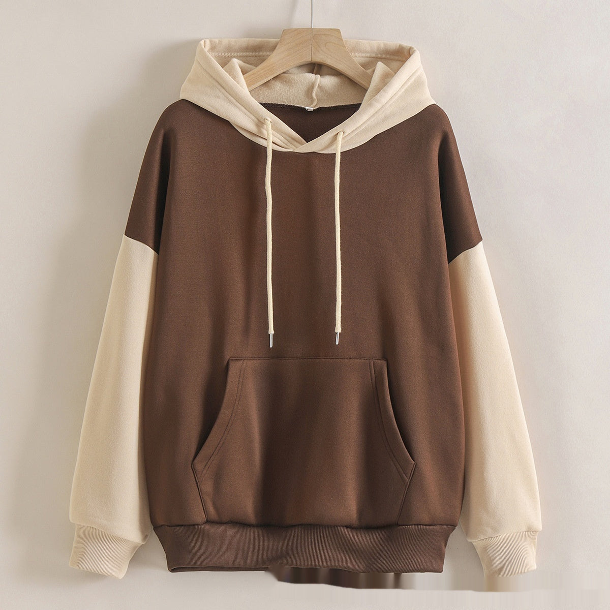 Women's Hooded Spring And Autumn All-match Coat Casual Loose Patchwork Top Fashion