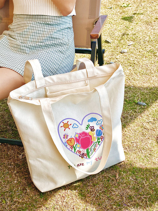 Women's Canvas Bag Large Capacity Southeast Asia Literary Academy