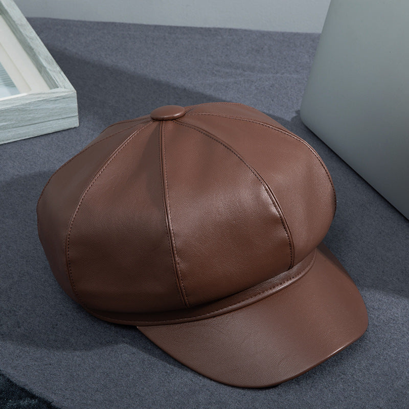 Temperament Korean Style Octagonal Pumpkin Hat Literary Style