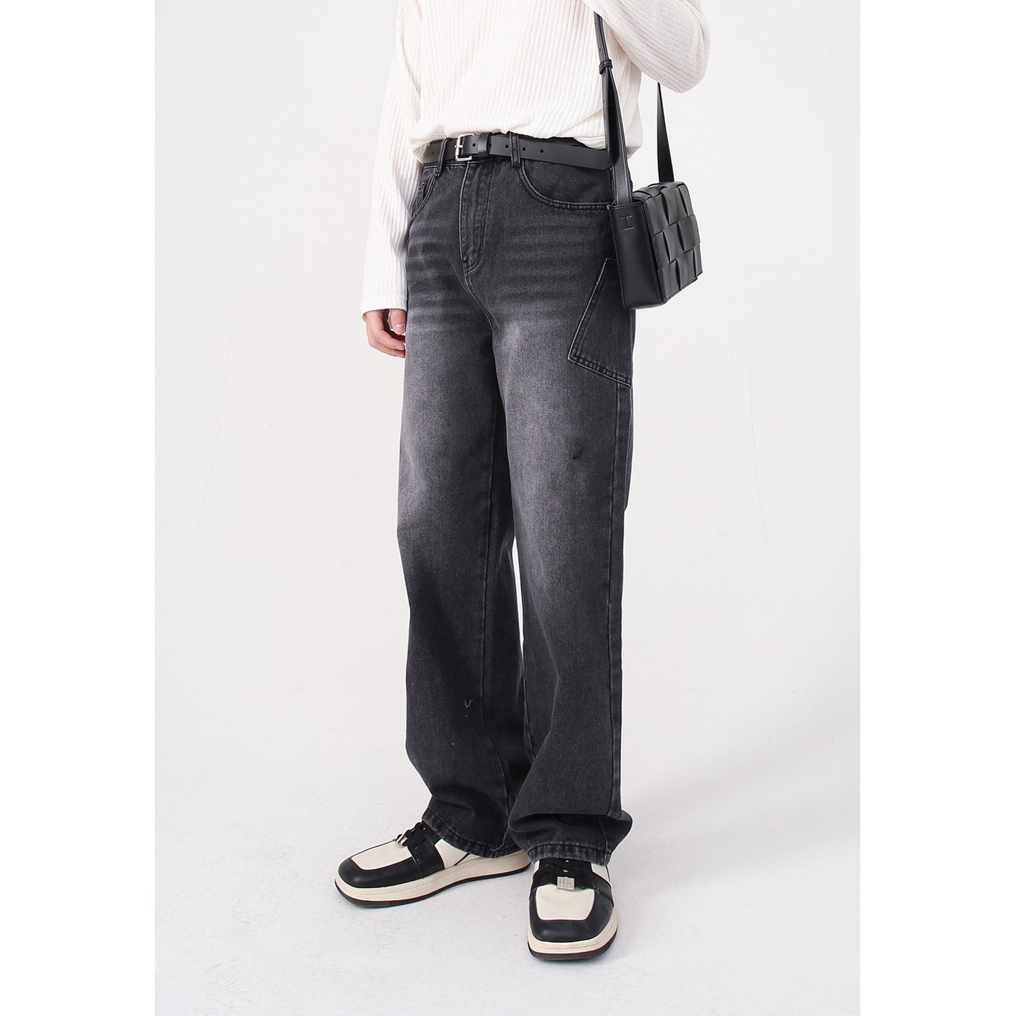 Personalized Pocket Korean Fashion Type Loose Straight Hip Hop