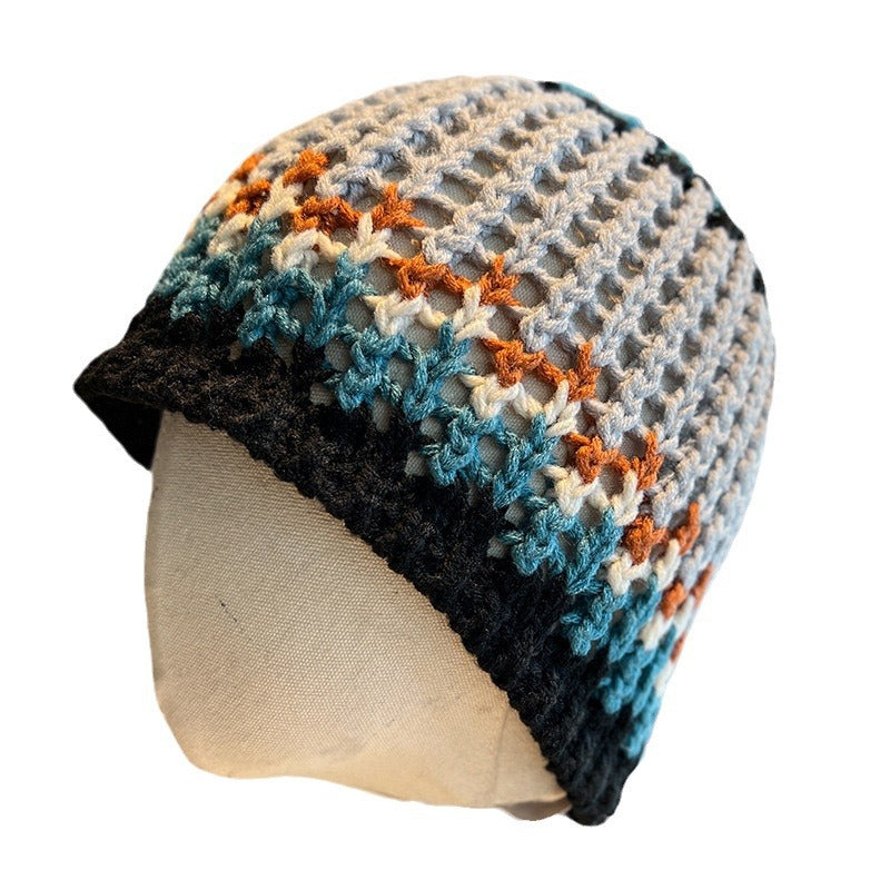 Women's Handmade Knitted Earflaps Woolen Cap