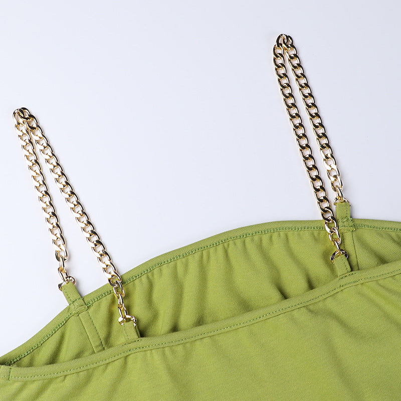 Women's Chain Sling Off-Shoulder Top