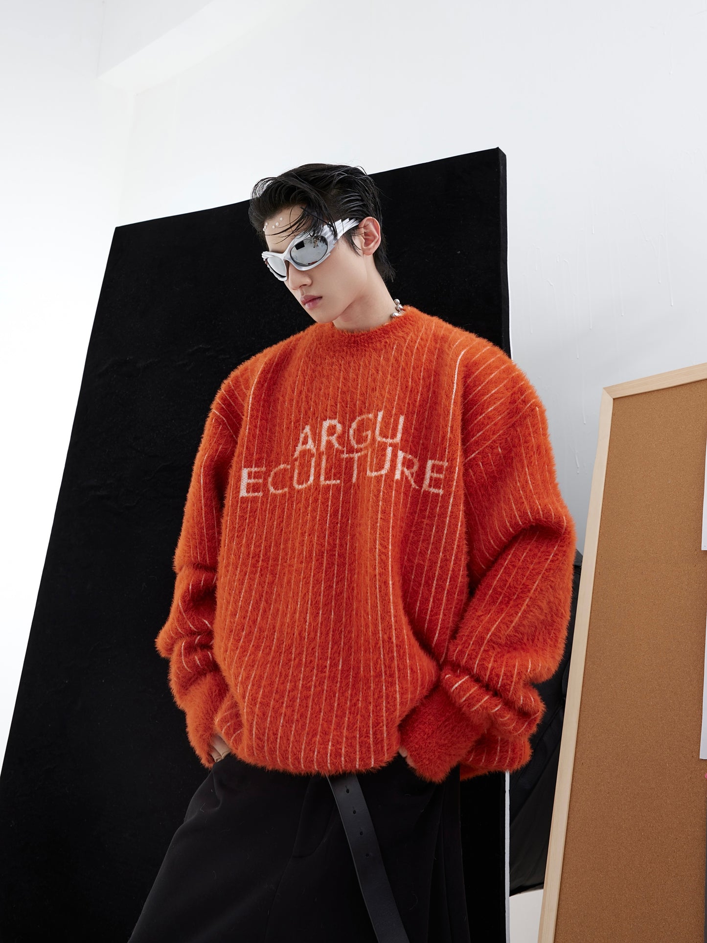 Pit Pattern Heavy Knit Sweater Print