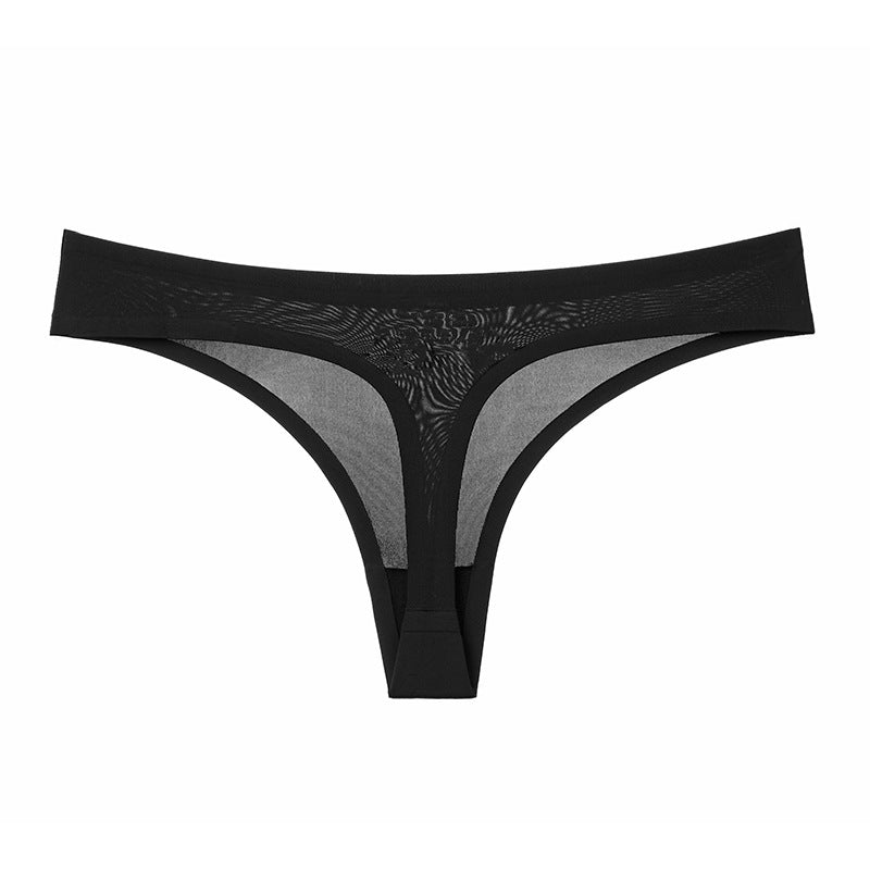 Ice Silk Seamless Thong Women's Pure Desire Style European And American