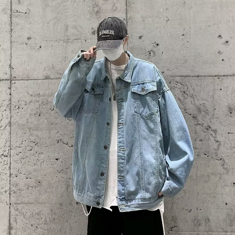 Amerikansk retro sort denimjakke