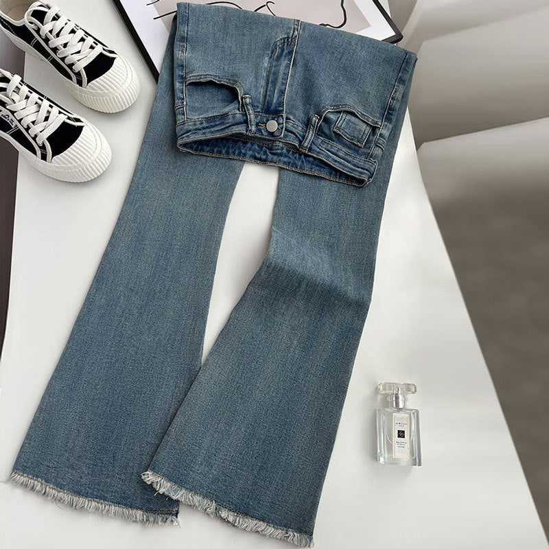 Moderigtige personlige retro slim-fit jeans til kvinder