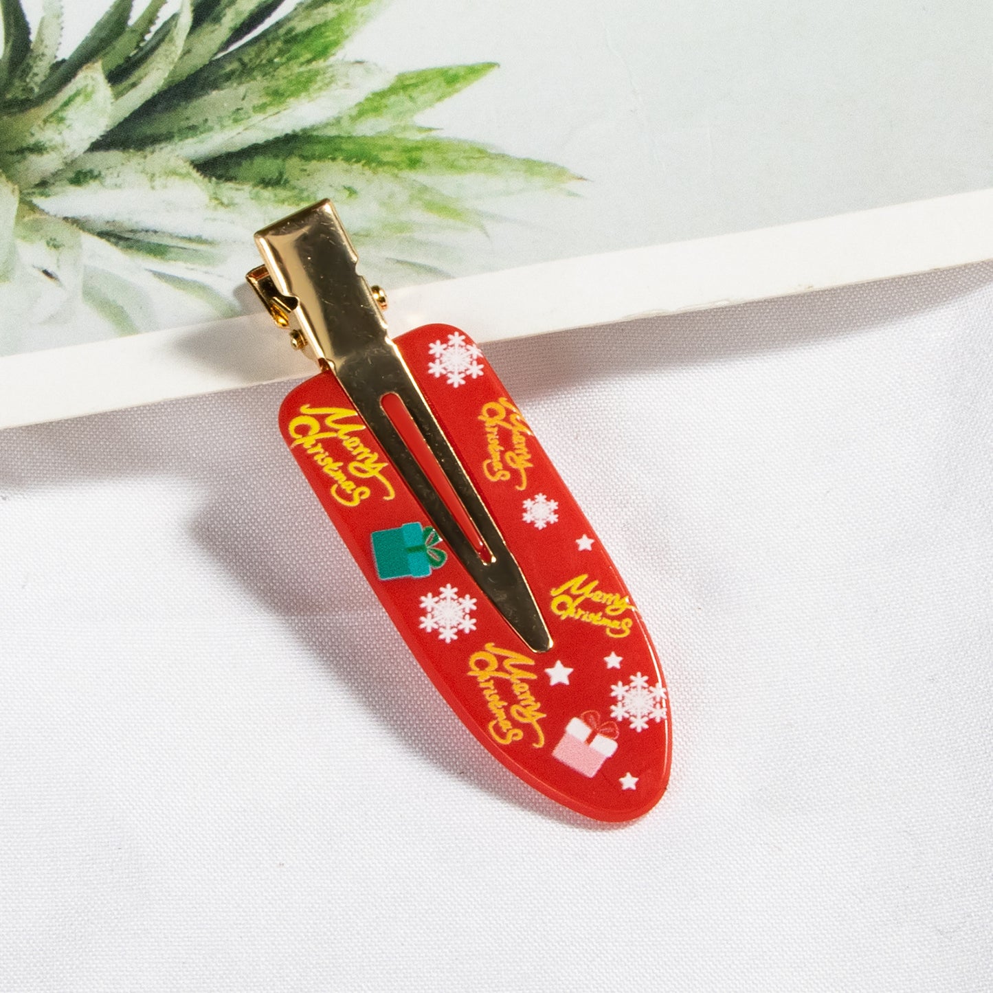 Christmas Themed Elk And Bear Cookie Hair Clips