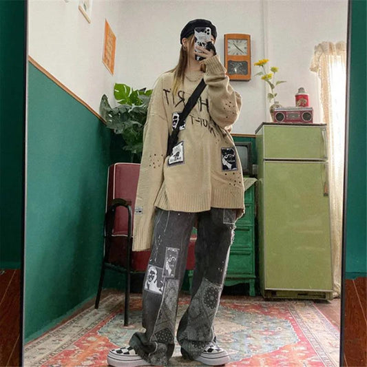 Street Hip Hop Lækker Retro Cashew Blomster Patch