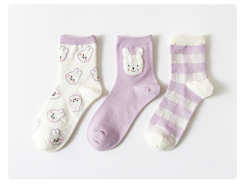 Japanese Mid-tube Socks, Breathable Cotton Socks