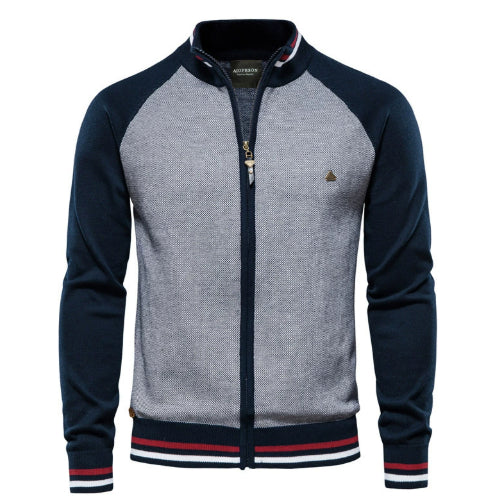 Autumn Cross-border Men's Cardigan New Men's Solid Color