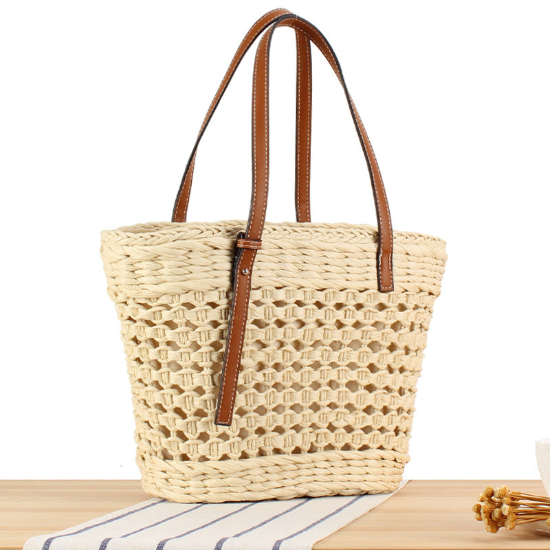 Shoulder Large Capacity Paper-string Woven Bag Casual