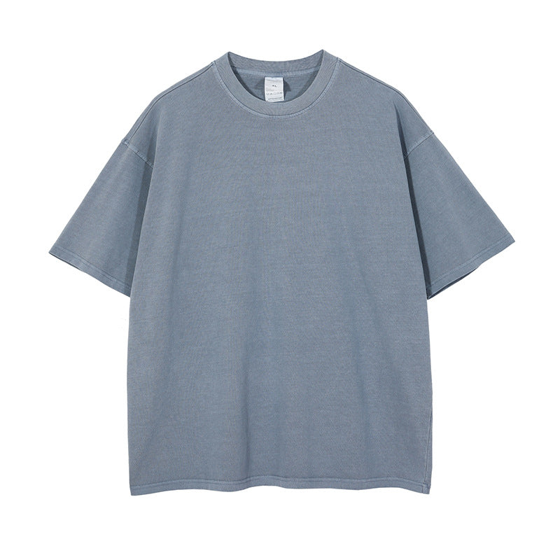 Washed And Worn Dyed Bright White Short Sleeve T-shirt