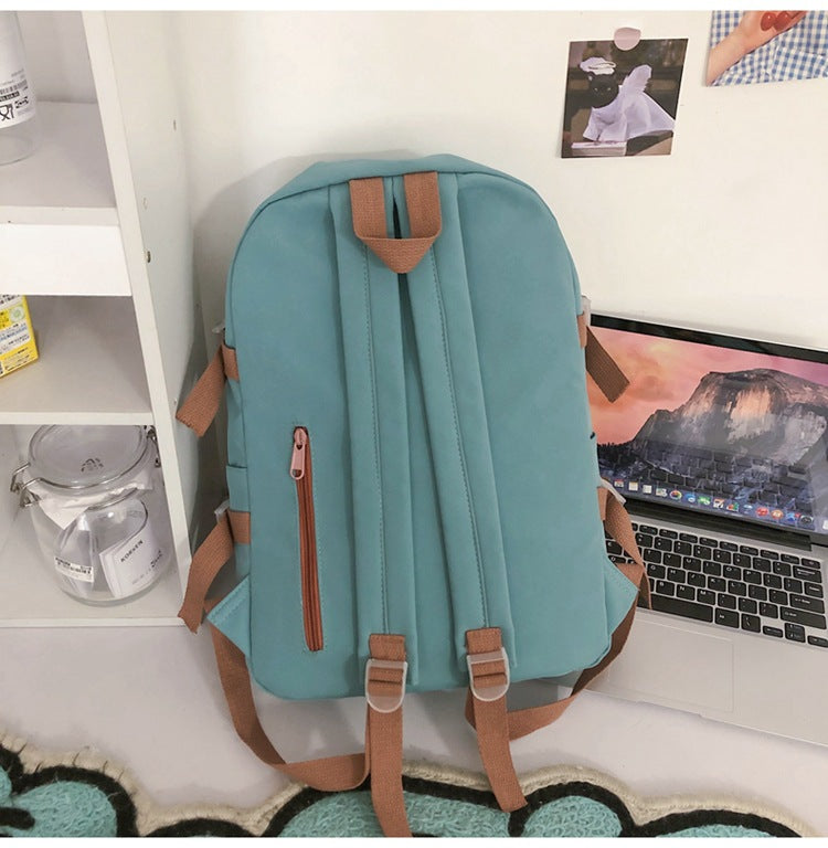 Junior High School Students Hit Color Ins Cute Large-capacity Transparent Backpack