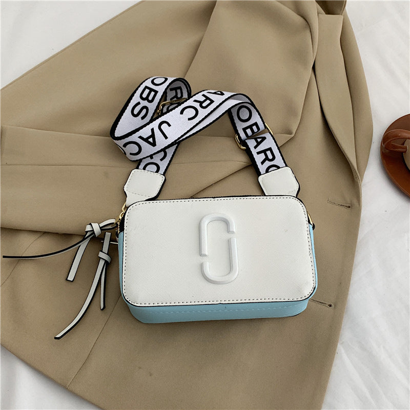 Taske, moderigtig, bred skulderrem, crossbody, lille taske, moderigtig, all-match lille firkantet taske