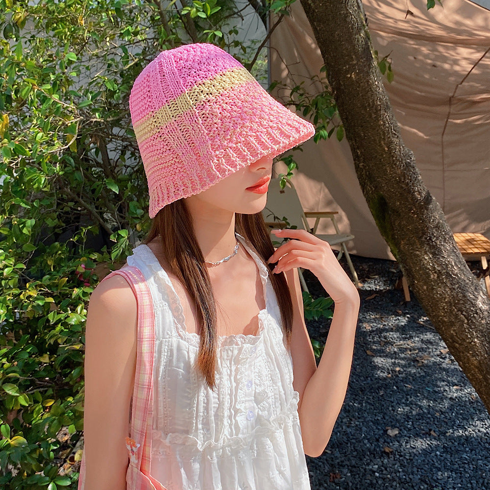 Women's Fashion Hollow Sunshade Breathable Fisherman's Hat
