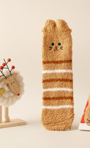 Three-dimensional Cartoon Soft Home Floor Socks In The Tube