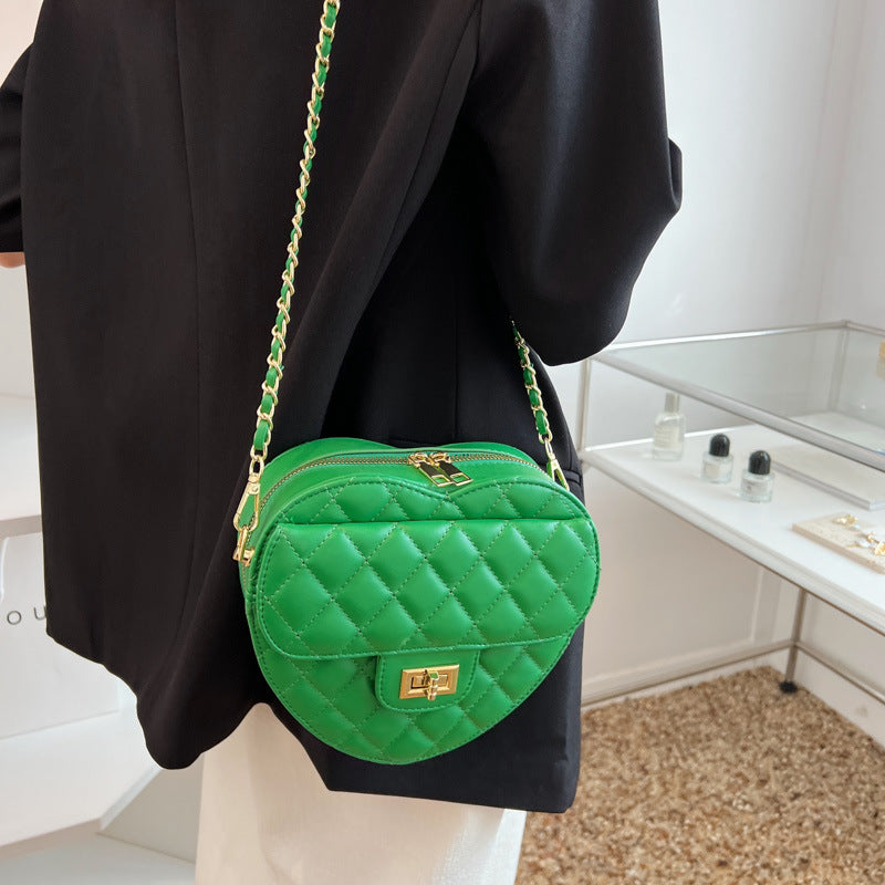 New Light Luxury Niche Love Diamond One-shoulder Messenger Bag