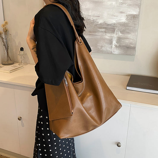 Afslappet Retro Stor Kapacitet All-matching Skuldertaske i Vestlig Stil