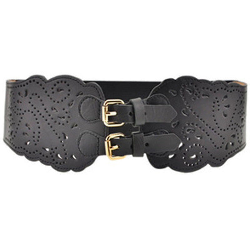 Women's Fashion Cutout Elastic Pin Buckle Belt