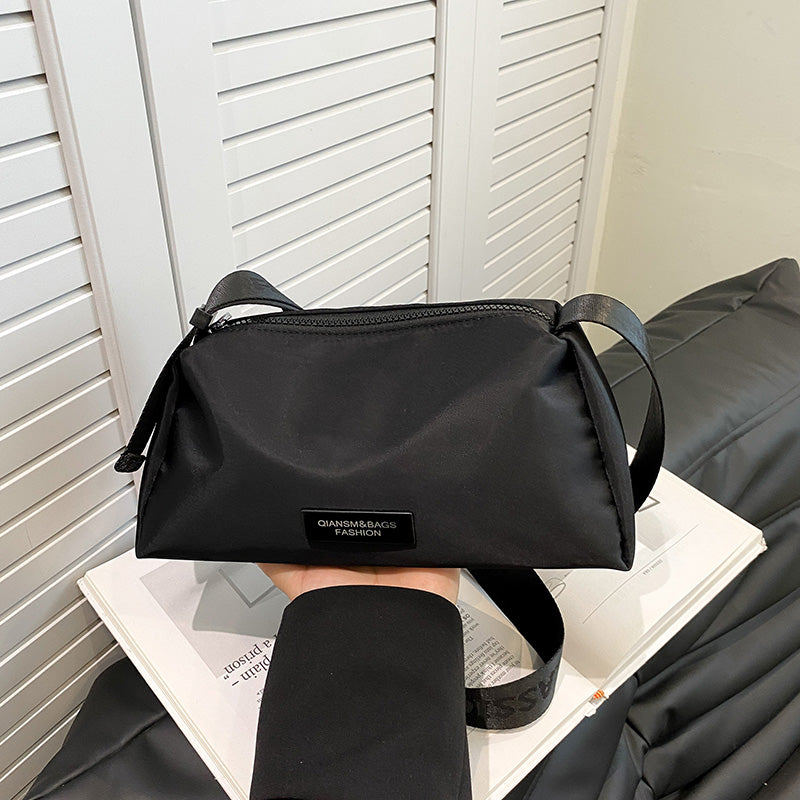 Solid Color Simple Crossbody Oxford Cloth Waterproof Bag Women's New