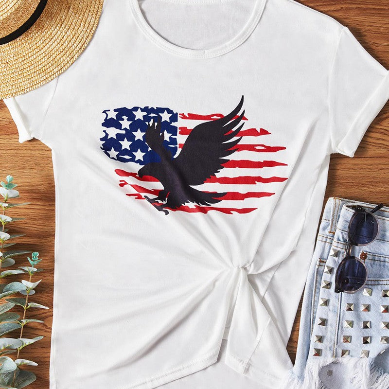 3D Print Women's Street Short-sleeved Sports T-shirt Top
