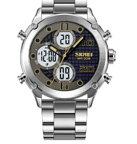 Outdoor Sports Men's Electronic Watch Dual Movement Multifunctional