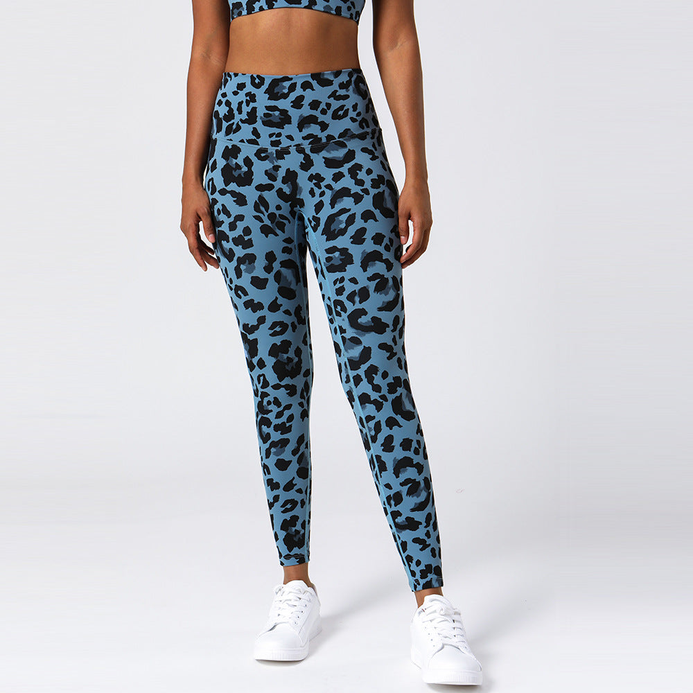 Women's New Leopard Print Yoga Pants High Waist Tight