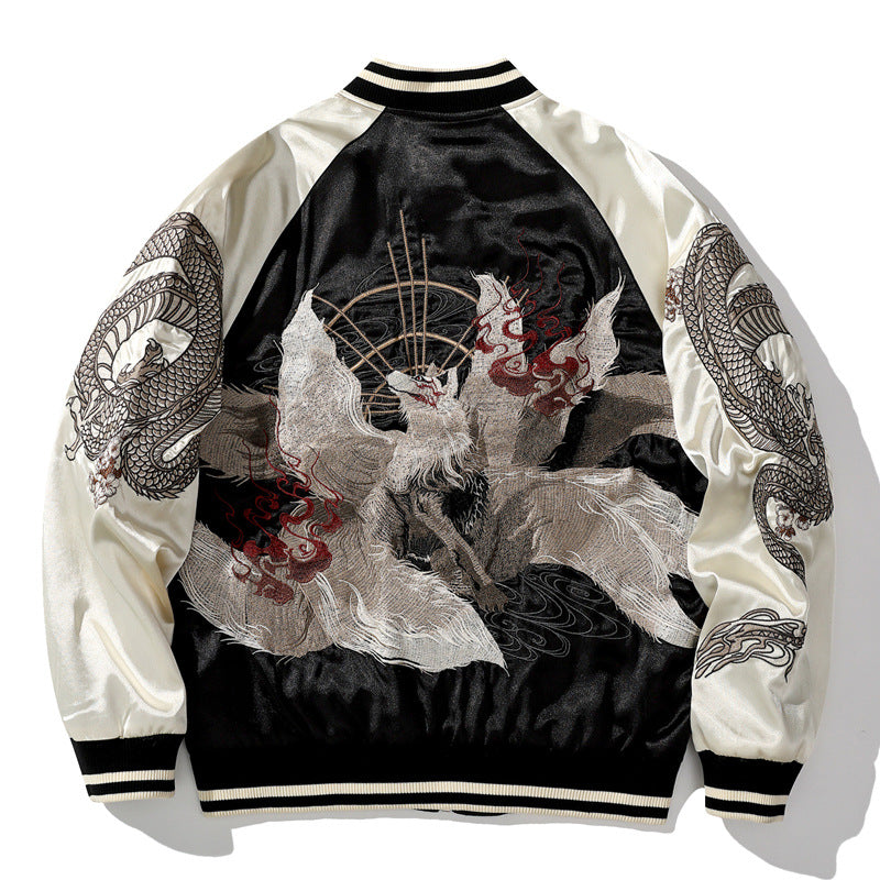 Men's Embroidered Nine Tail Jacket Coat