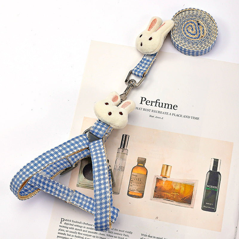 Hand Holding Rope Chest And Back Small And Medium-sized Dog Leash Cute Rabbit