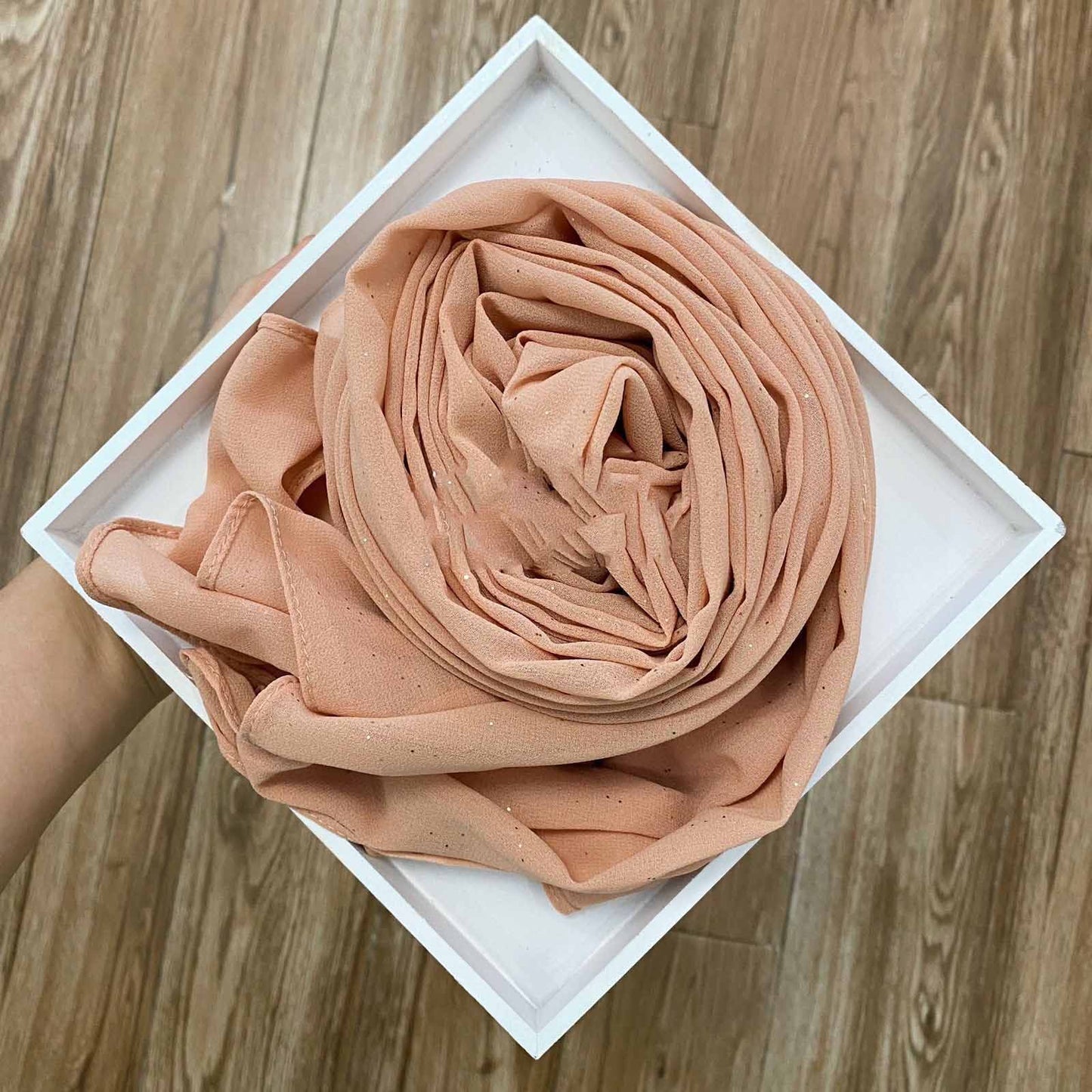 Fashion Simple Golden Chiffon Long Scarf