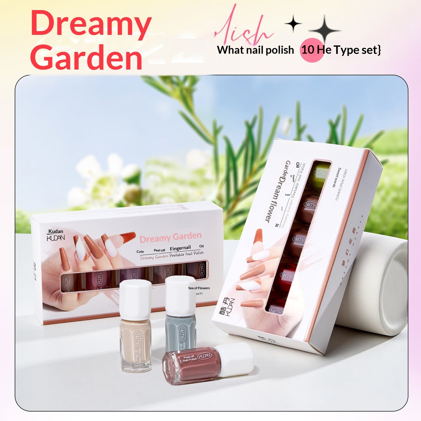 Dream Garden Vandbaseret Neglelak SætIngen Bagning Nødvendig